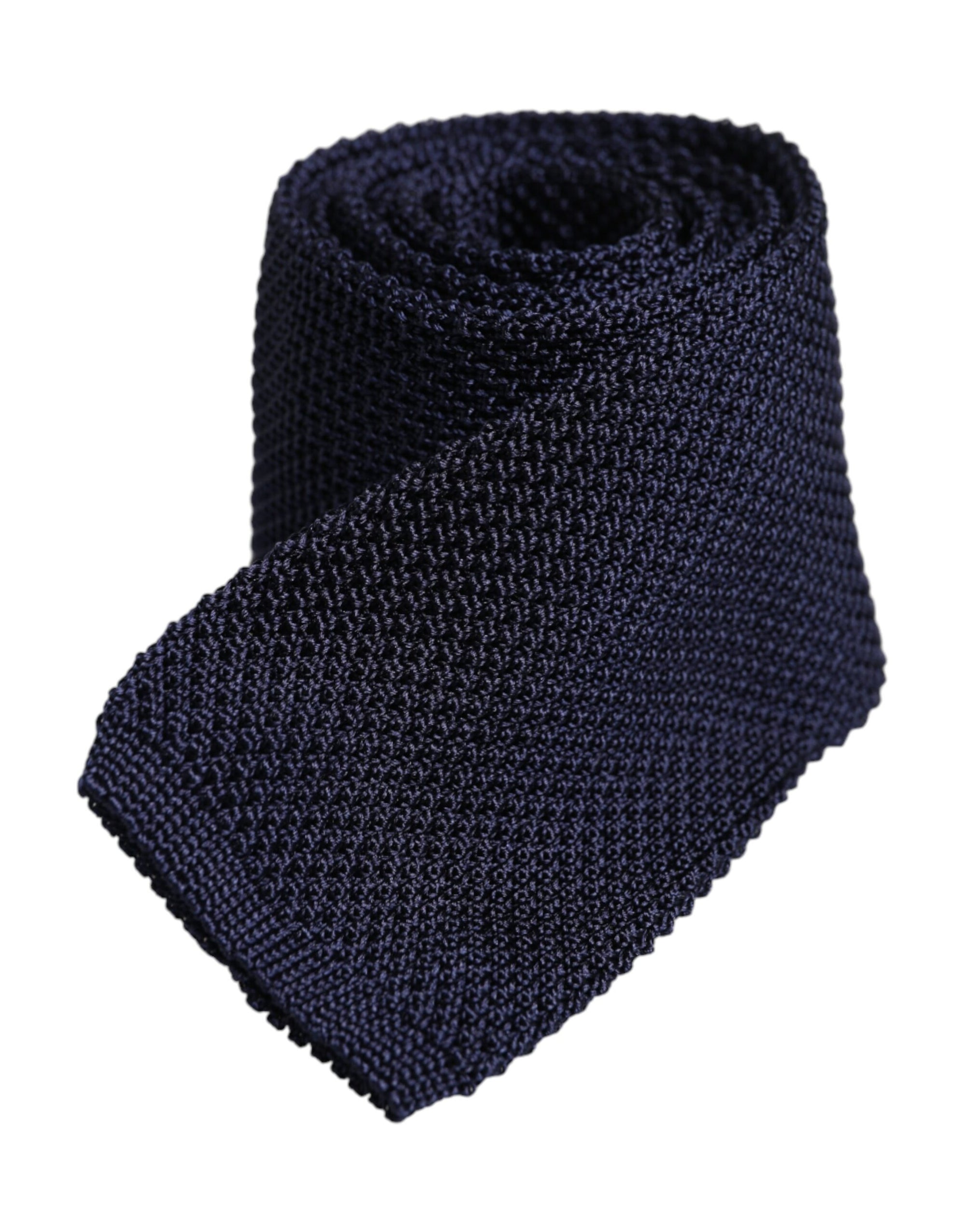 Dolce &amp; Gabbana Dark Blue Silk Adjustable Necktie Tie