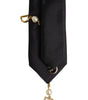 Dolce & Gabbana Black Logo Embellished Adjustable Necktie Tie
