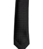 Dolce &amp; Gabbana Black Circles Silk Adjustable Necktie Tie