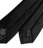 Dolce &amp; Gabbana Black Circles Silk Adjustable Necktie Tie