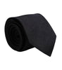 Dolce &amp; Gabbana Black Solid Silk Adjustable Necktie Tie