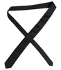 Dolce &amp; Gabbana Black Solid Silk Adjustable Necktie Tie