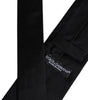 Dolce &amp; Gabbana Black Solid Silk Adjustable Necktie Tie