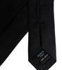 Dolce &amp; Gabbana Black Solid Silk Adjustable Necktie Tie