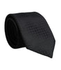 Dolce &amp; Gabbana Black Circles Silk Adjustable Necktie Tie