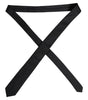 Dolce &amp; Gabbana Black Circles Silk Adjustable Necktie Tie