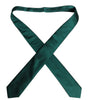 Dolce &amp; Gabbana Green Solid Cotton Adjustable Necktie Tie