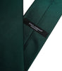 Dolce &amp; Gabbana Green Solid Cotton Adjustable Necktie Tie