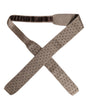 Dolce &amp; Gabbana Beige Polka Dot Silk Adjustable Necktie Tie