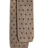 Dolce &amp; Gabbana Beige Polka Dot Silk Adjustable Necktie Tie