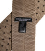 Dolce &amp; Gabbana Beige Polka Dot Silk Adjustable Necktie Tie