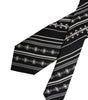 Dolce &amp; Gabbana Black White Stripes Silk Adjustable Necktie Tie