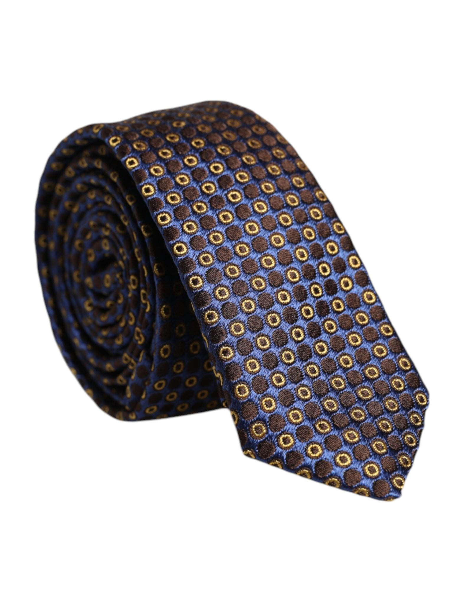 Dolce &amp; Gabbana Multicolor Circles Silk Adjustable Necktie Tie