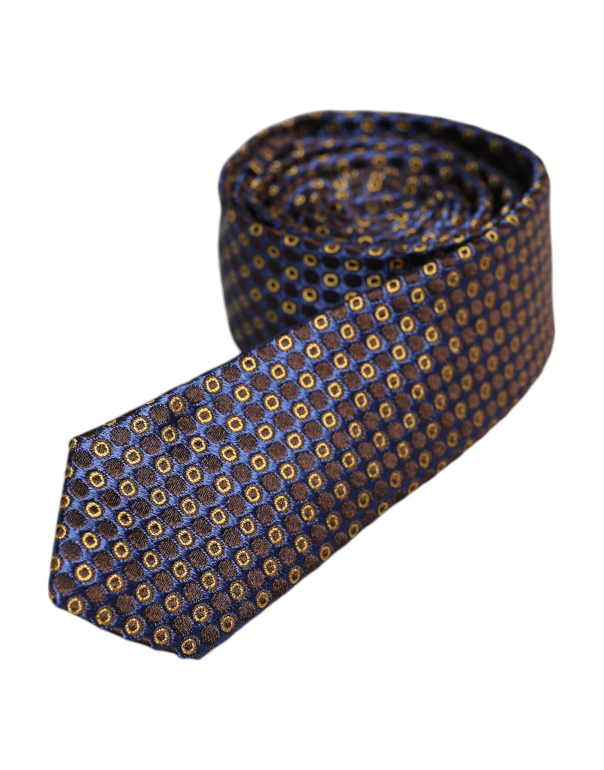 Dolce &amp; Gabbana Multicolor Circles Silk Adjustable Necktie Tie