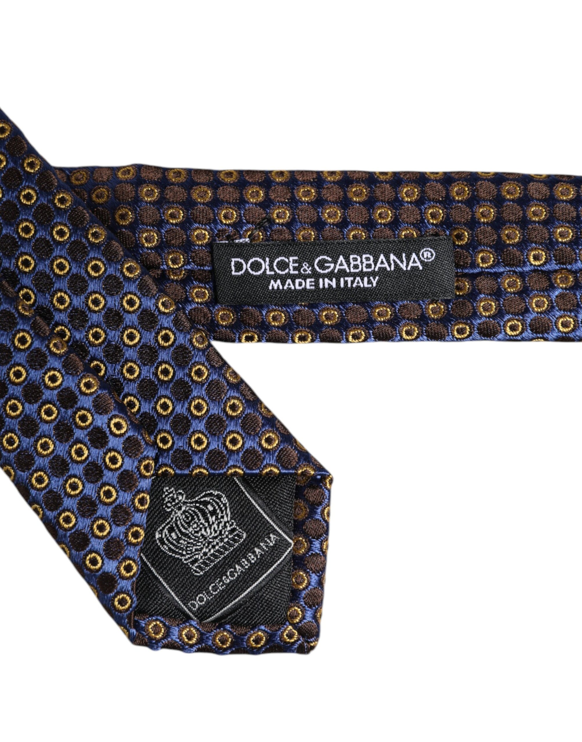 Dolce &amp; Gabbana Multicolor Circles Silk Adjustable Necktie Tie