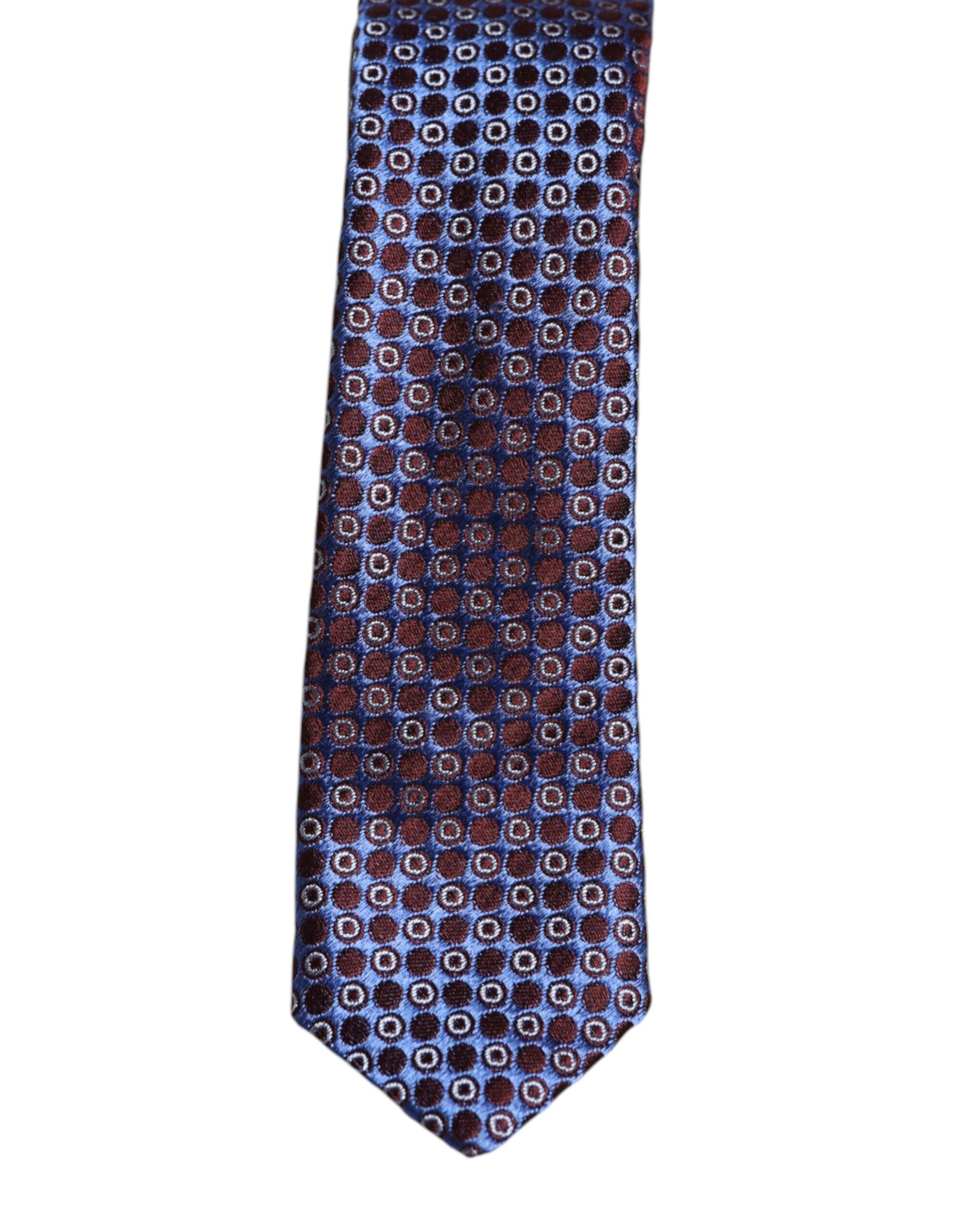 Dolce &amp; Gabbana Multicolor Circles Silk Adjustable Necktie Tie