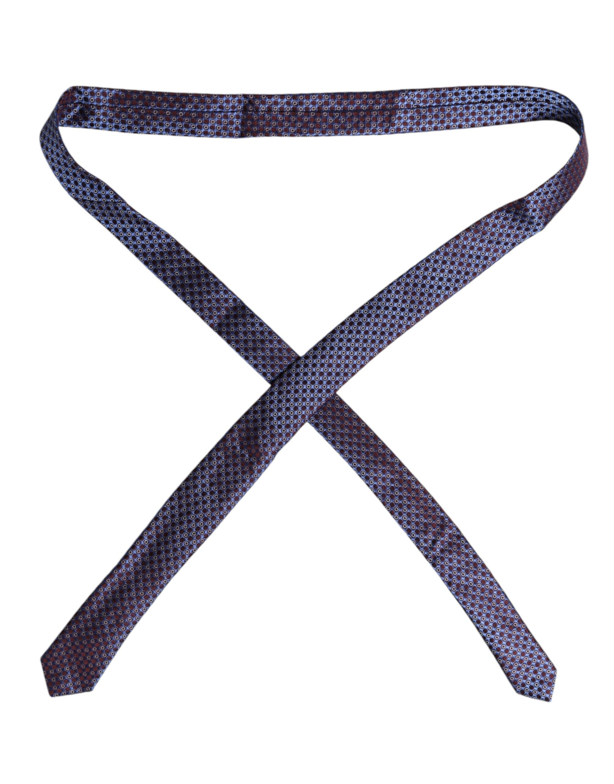 Dolce &amp; Gabbana Multicolor Circles Silk Adjustable Necktie Tie