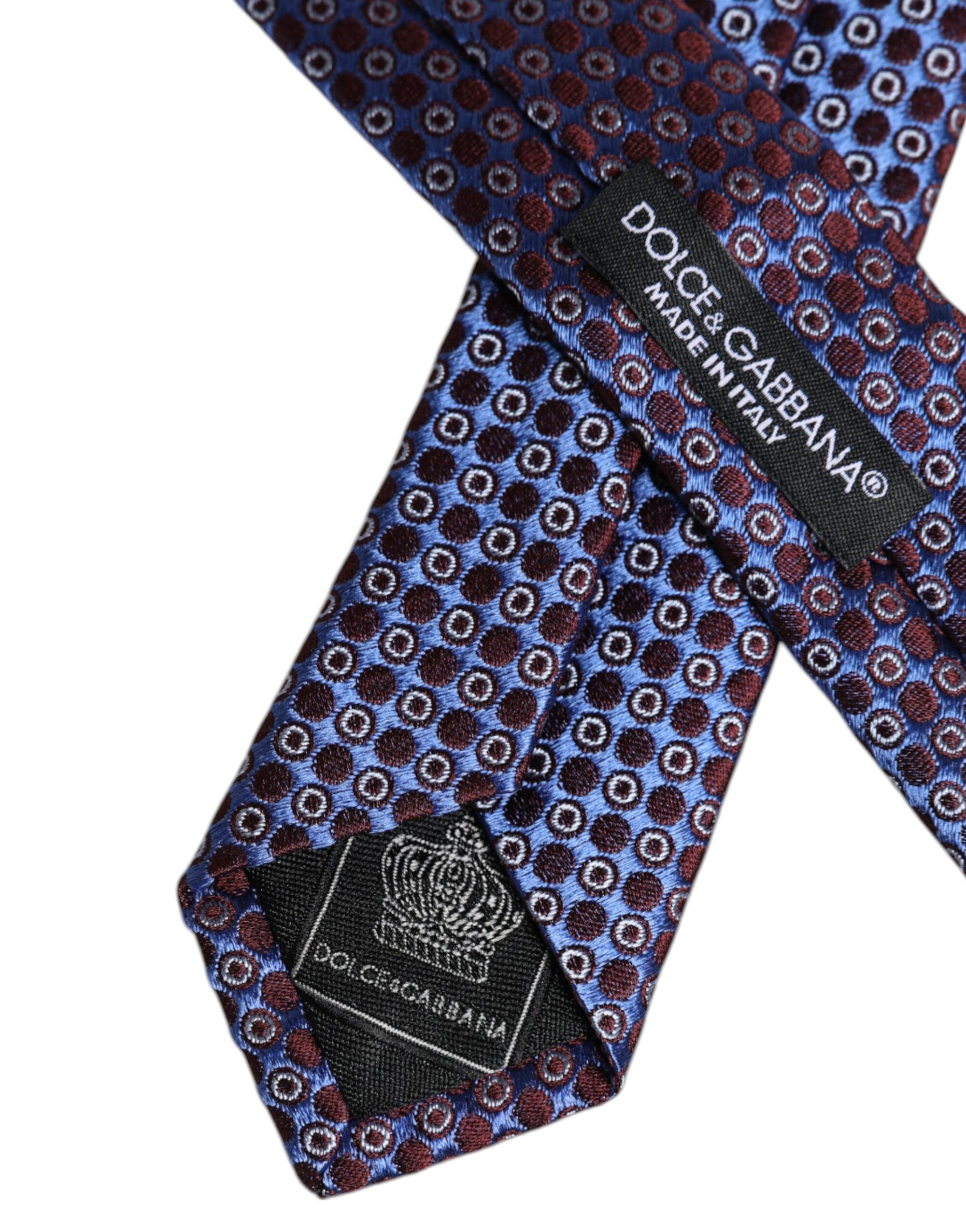 Dolce &amp; Gabbana Multicolor Circles Silk Adjustable Necktie Tie