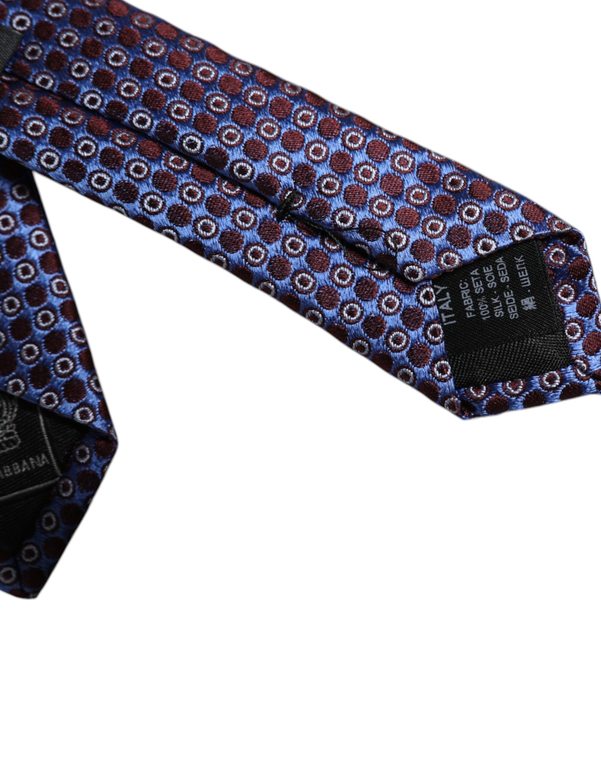 Dolce &amp; Gabbana Multicolor Circles Silk Adjustable Necktie Tie
