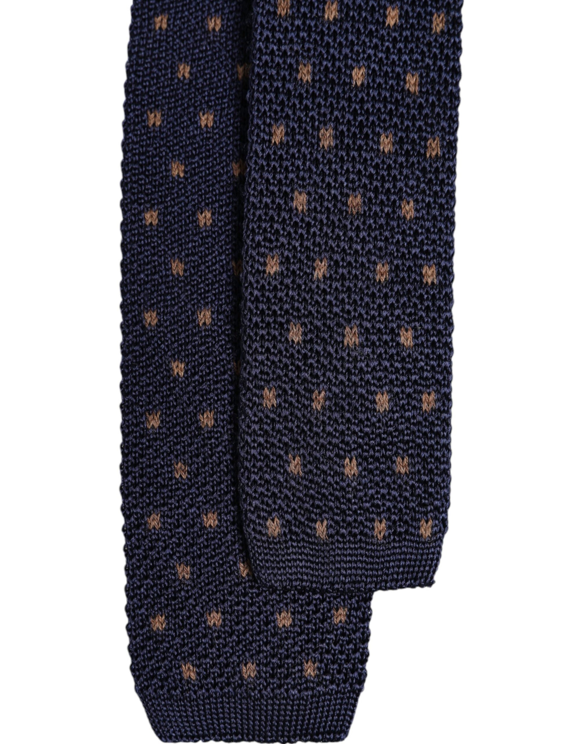 Dolce &amp; Gabbana Blue Polka Dot Silk Adjustable Necktie Tie