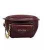 Michael Kors Leather Maise 2 in 1 Fanny Waist Pack Bag Maroon