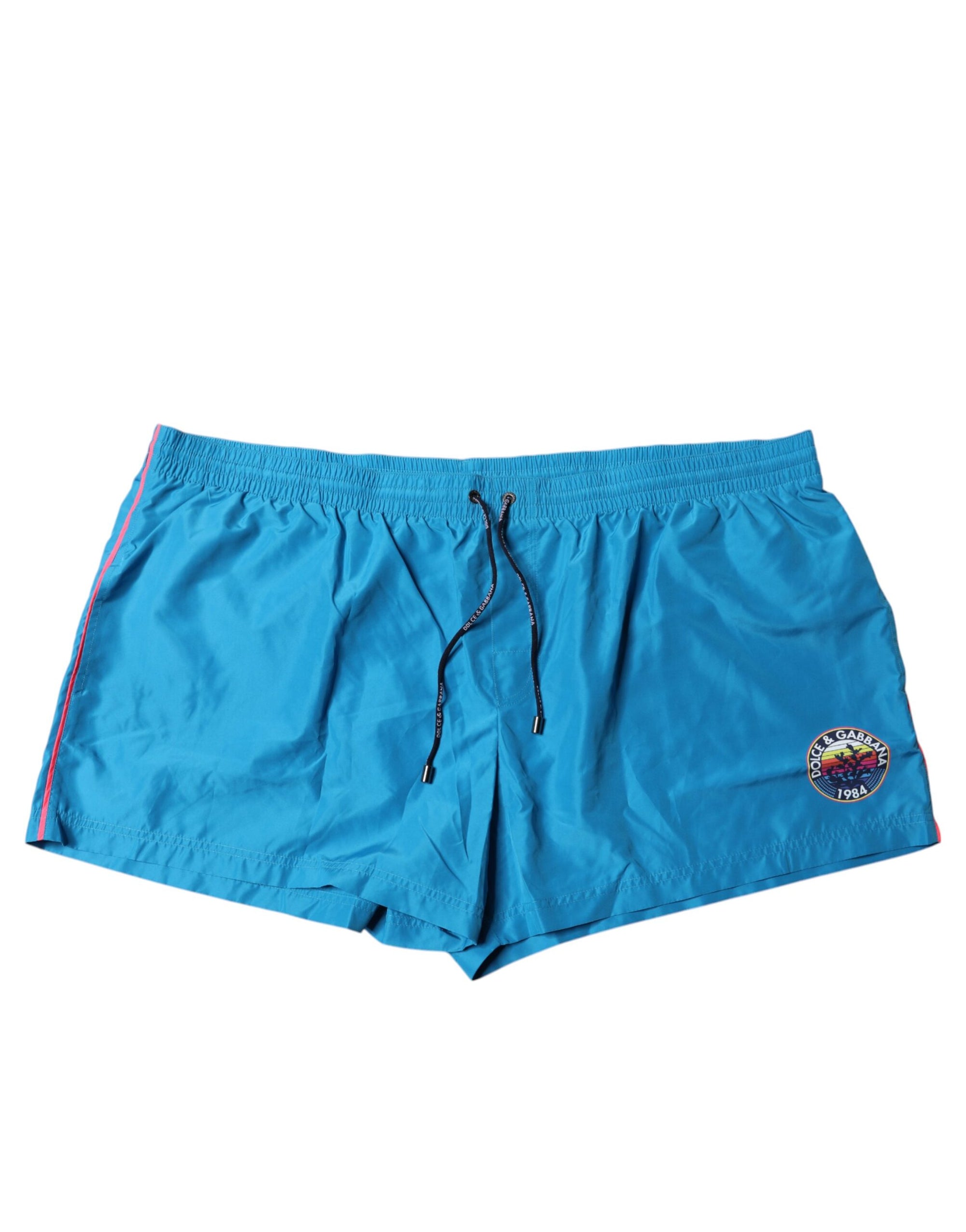 Maillot de bain 2 pièces short de plage Dolce & Gabbana à logo turquoise