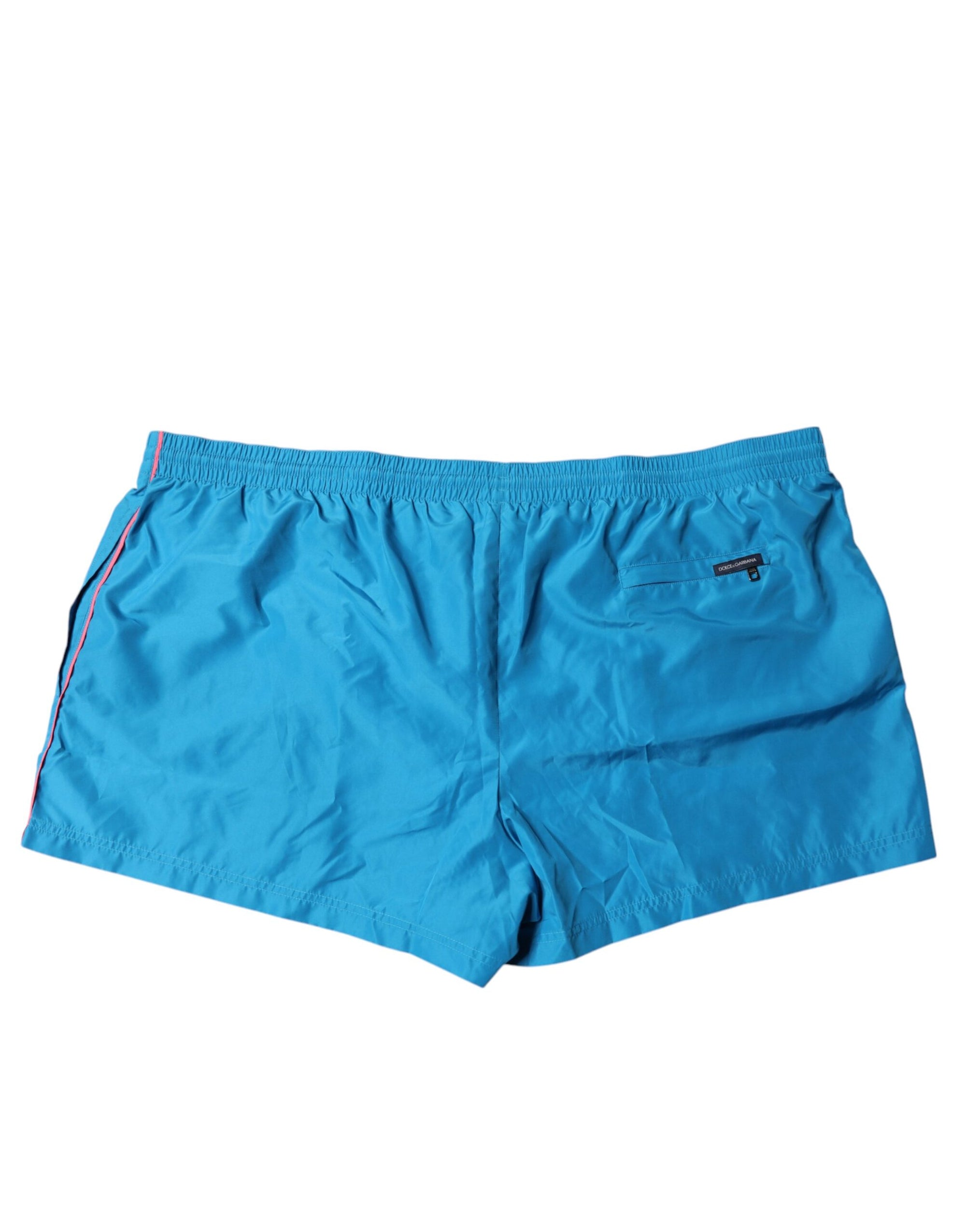 Maillot de bain 2 pièces short de plage Dolce & Gabbana à logo turquoise