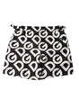 Maillots de bain Dolce & Gabbana avec short de plage noir et blanc et logo