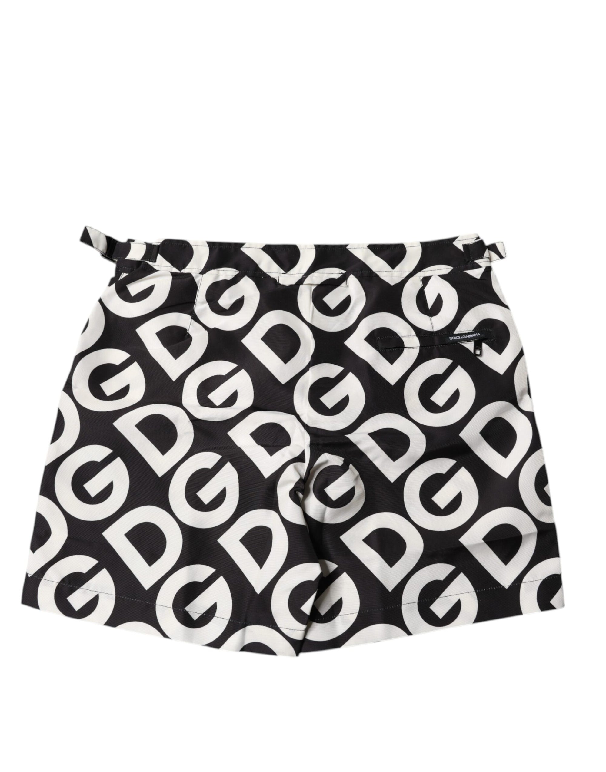 Maillots de bain Dolce & Gabbana avec short de plage noir et blanc et logo