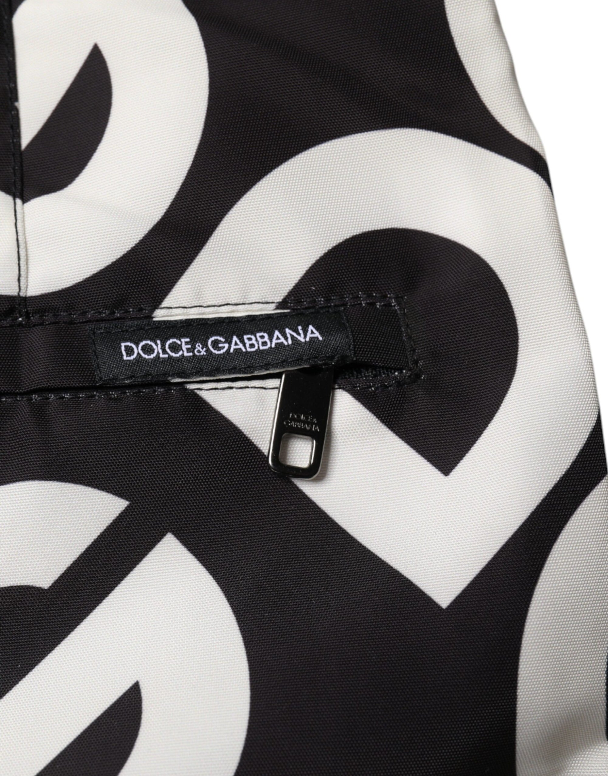 Maillots de bain Dolce & Gabbana avec short de plage noir et blanc et logo
