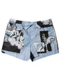 Short homme en coton imprimé statue bleu Dolce &amp; Gabbana