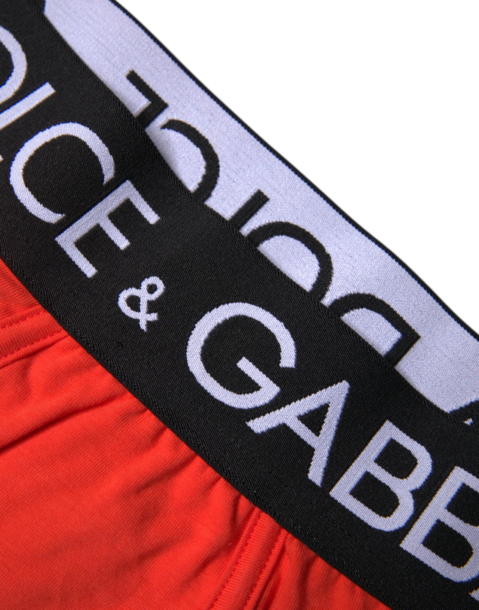 Boxer classique en coton stretch rouge Dolce & Gabbana pour homme