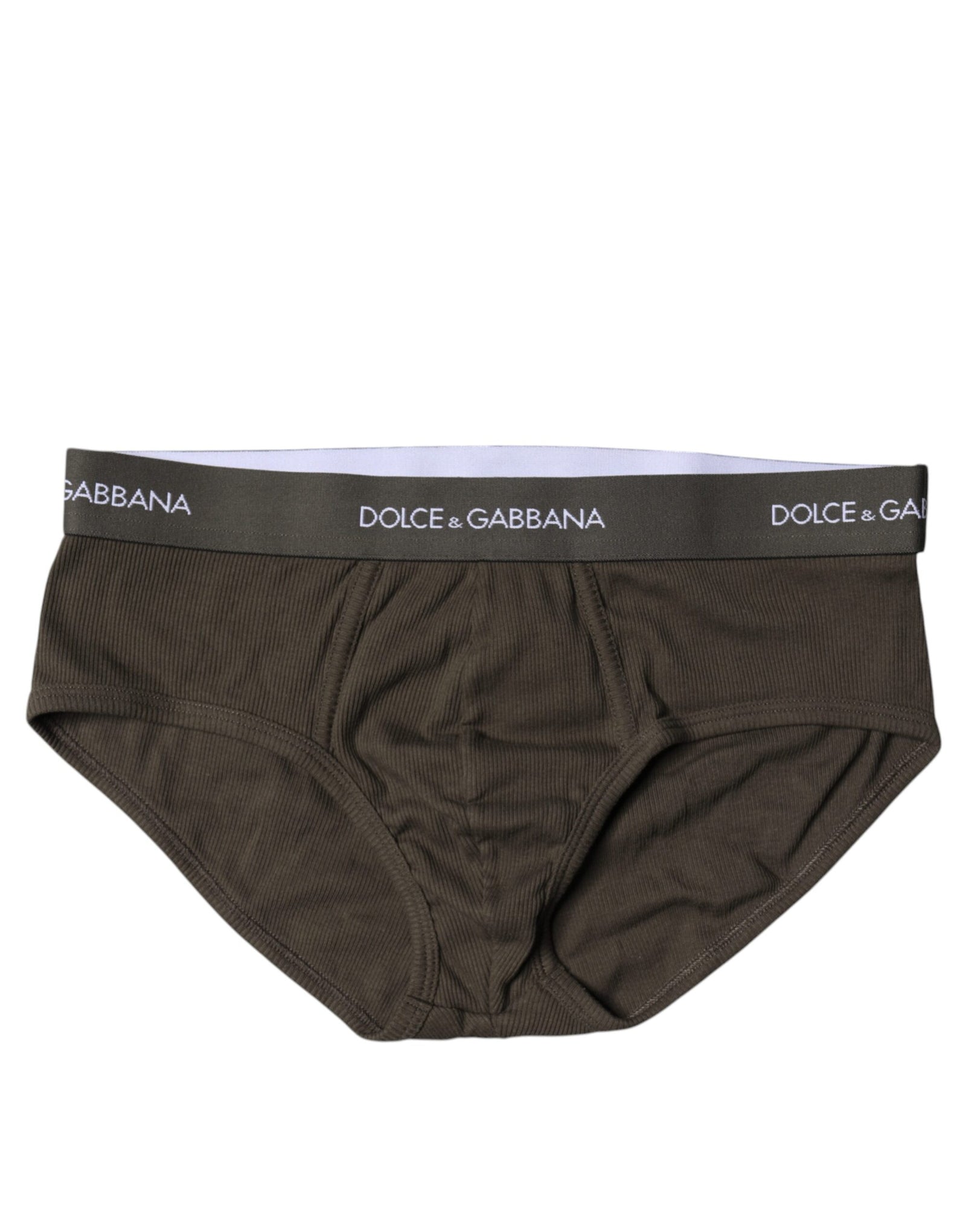 Slip mi-long en coton gris Dolce & Gabbana pour homme