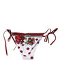 Bas de bikini à imprimé floral blanc Dolce & Gabbana
