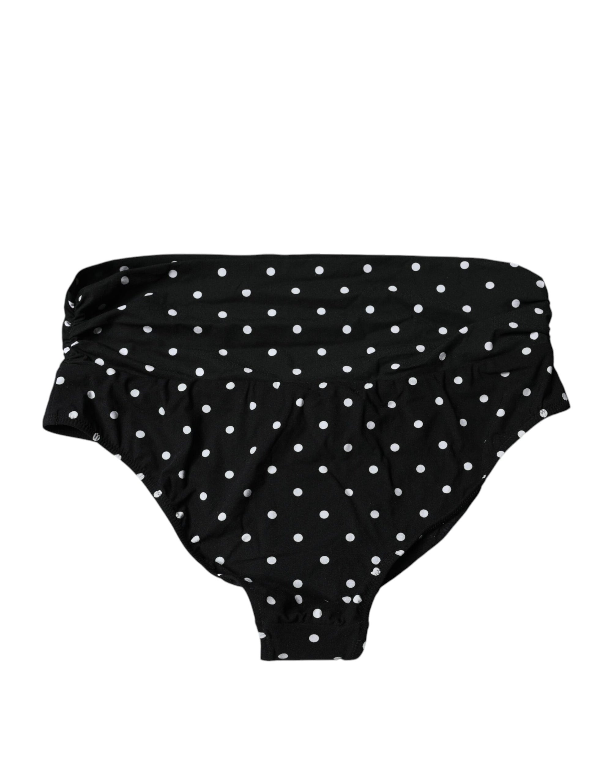 Bas de bikini noir à pois Dolce &amp; Gabbana
