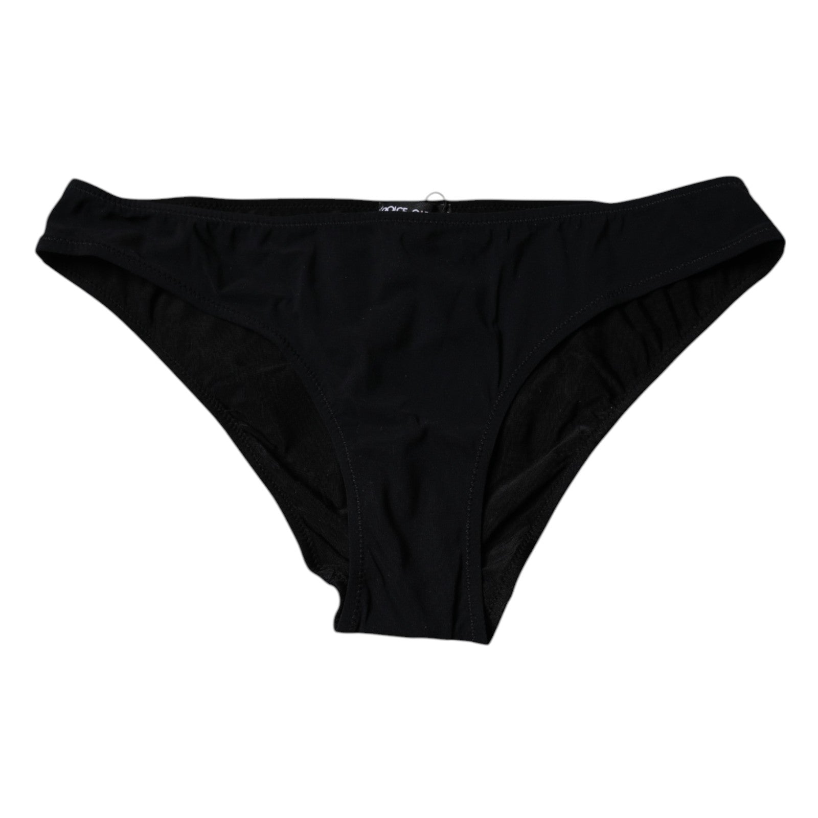 Dolce &amp; Gabbana Black Nylon Stretch Mid Waist Panty Underwear