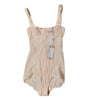Dolce &amp; Gabbana Beige Tulle Balconette Bra Bodysuit Underwear