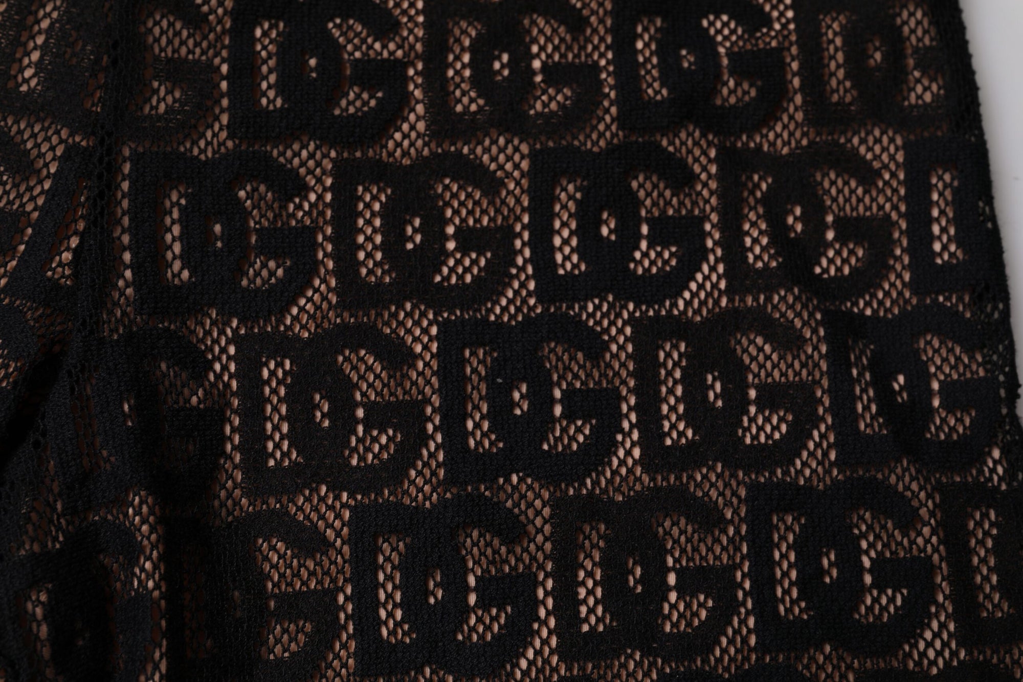 Dolce &amp; Gabbana Black Logo Monogram Cropped Tights Underwear