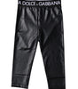 Dolce &amp; Gabbana Black Logo Nylon Cropped Tights Pants Underwear