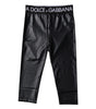 Dolce &amp; Gabbana Black Logo Nylon Cropped Tights Pants Underwear