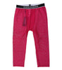 Dolce & Gabbana Fuchsia DG Logo Nylon Cropped Tights Underwear