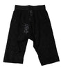 Dolce &amp; Gabbana Black Logo Monogram Cropped Tights Underwear