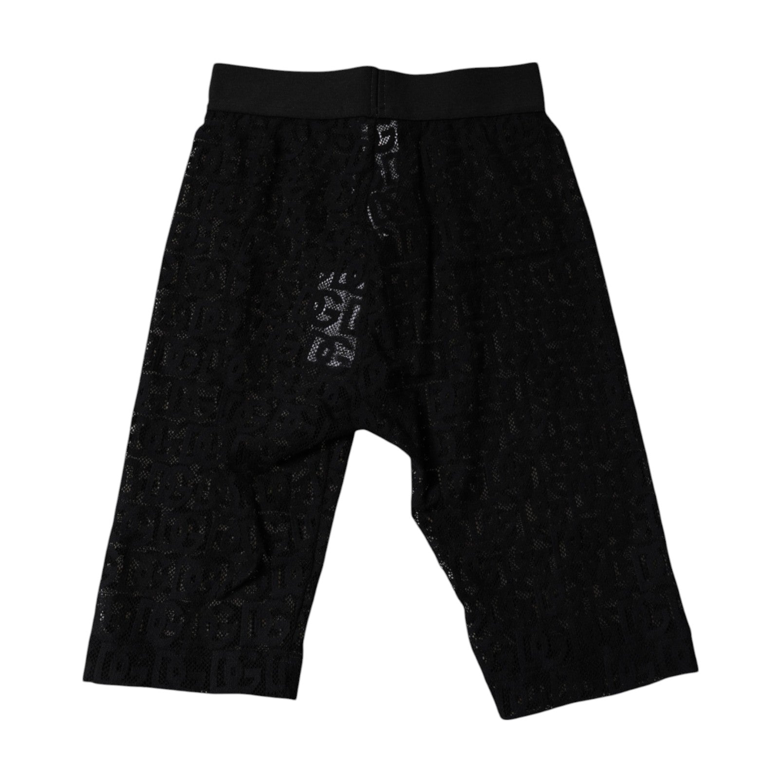 Dolce &amp; Gabbana Black Logo Monogram Cropped Tights Underwear