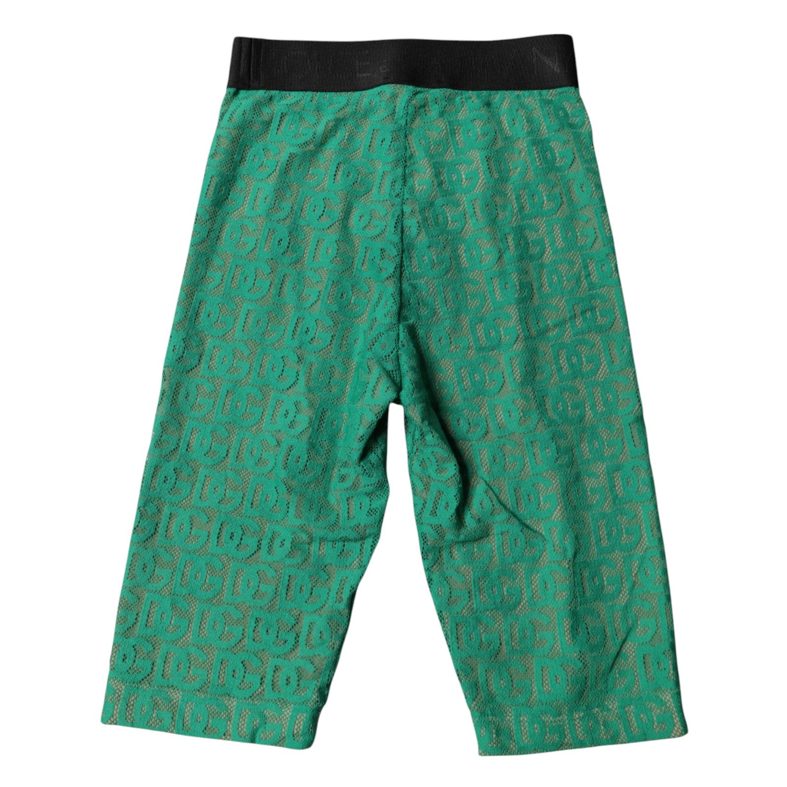 Dolce &amp; Gabbana Green Logo Monogram Cropped Tights Underwear