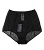 Dolce & Gabbana Black Logo Girdle High Waist Panty Underwear