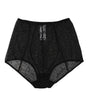 Dolce & Gabbana Black Logo Girdle High Waist Panty Underwear