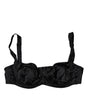 Dolce & Gabbana Black Silk Stretch Balconette Brassiere Underwear