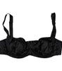Dolce & Gabbana Black Silk Stretch Balconette Brassiere Underwear