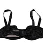 Dolce & Gabbana Black Silk Stretch Balconette Brassiere Underwear