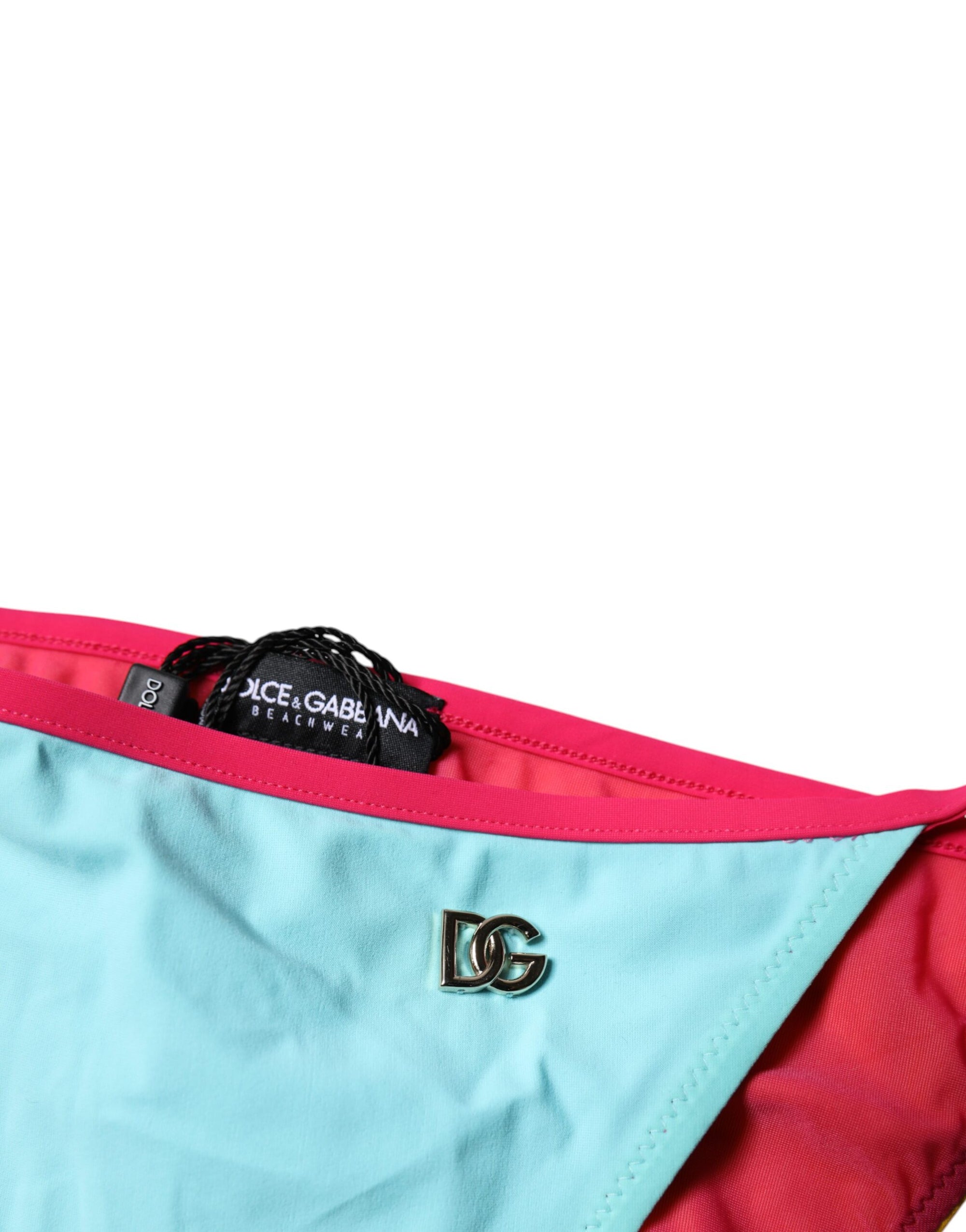 Bas de bikini à logo multicolore Dolce &amp; Gabbana